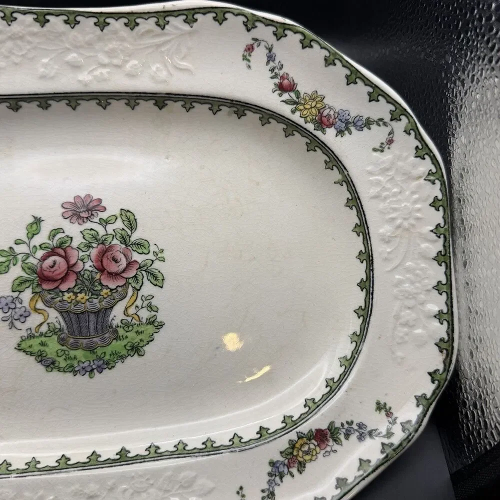Spode Copeland Vienna Floral Oval Platter England Ceramic Glossy MPN 552768 - Picture 3 of 7